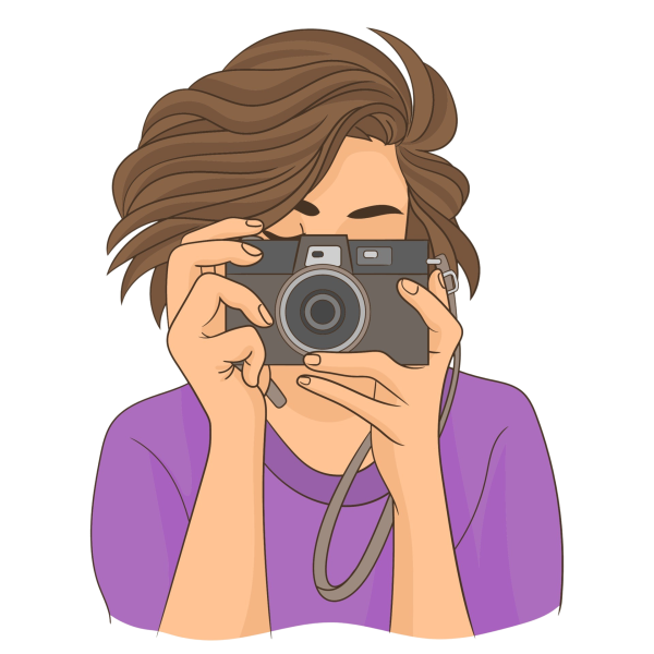 Anime image of Siddhesh Sali taking photos